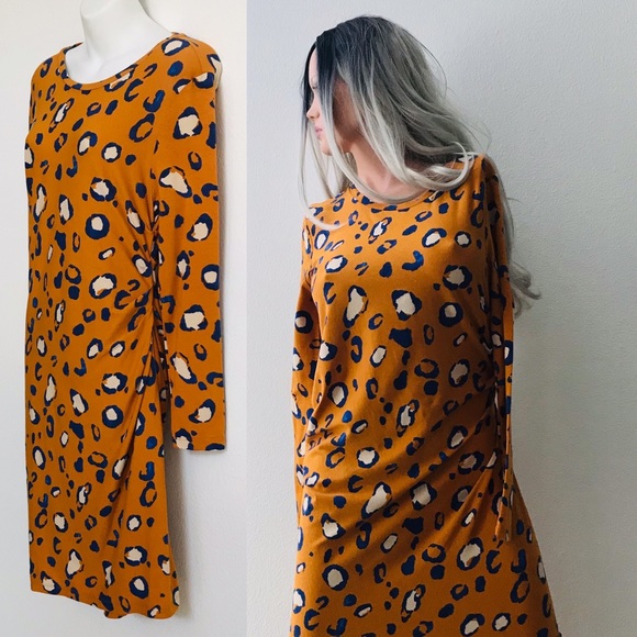 3.1 PHILLIP LIM x Target Ruched LEOPARD Dress  M - Picture 2 of 15